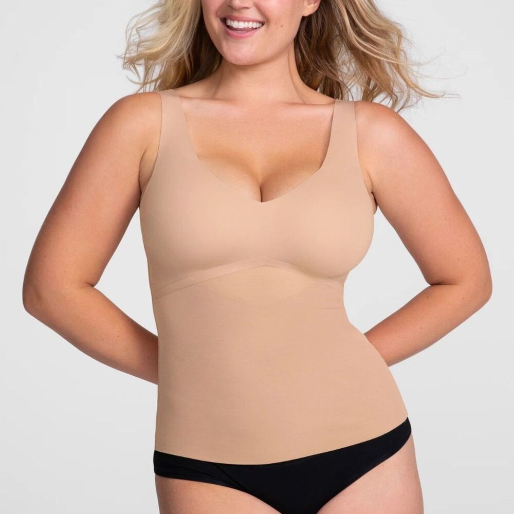 Honeylove LiftWear Nude Tank Wireless Bra Shapewear Sculpt Sand NWOT XL Push Up